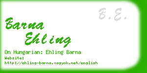 barna ehling business card